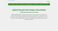 Desktop Screenshot of greenionbattery.com