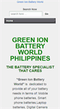 Mobile Screenshot of greenionbattery.com